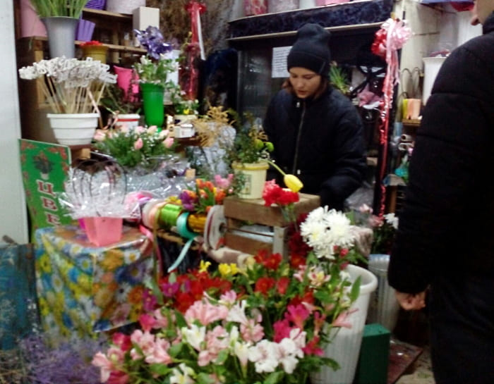 цветы на рынке